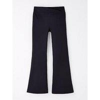 V By Very Girls Cross Over Waistband Flare Legging - Black