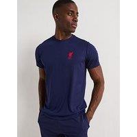 Liverpool Fc Mens Poly T-Shirt - Navy