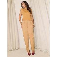 Michelle Keegan Barrel Leg Trousers - Ochre