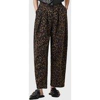 Allsaints Becca Denim Trouser - Leopard Brown