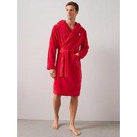 Liverpool Fc Lfc Mens Hooded Dressing Gown - Red