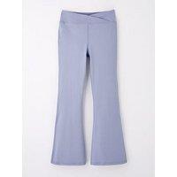 V By Very Girls Seam Detail Flared Leggings - Blue
