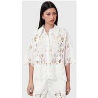 Allsaints Charli Embroidered Shirt - White