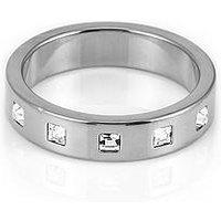 Say It With Cz Half Band Ring - Silver