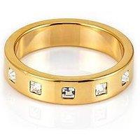 Say It With Cz Half Band Ring - Yellow Gold