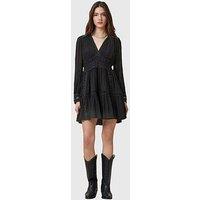 Allsaints Xanthe Long Sleeve Mini Dress - Black