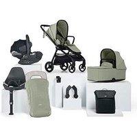 Mamas & Papas Complete Kit - Cloud T Vardo Sage (Inc Pushchair, Carrycot, Adaptors, Cupholder, Bag, Footmuff, Cloud T & Isofix Base)
