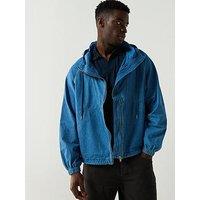 Tommy Jeans Zip Through Ripstop Lightweight Jacket - Blue