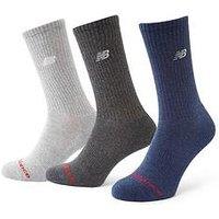 New Balance Unisex Embroidery Logo 3 Pack Midcalf Socks - Multi