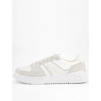 Tommy Jeans Pods Suede Cupsole Trainers - White/Blue