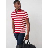 Tommy Hilfiger Stripe Regular Fit Polo Shirt - Red