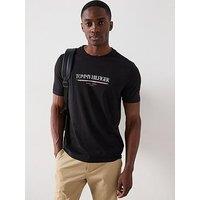 Tommy Hilfiger Large Centre Logo T-Shirt - Black