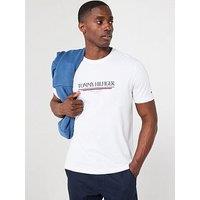 Tommy Hilfiger Large Centre Logo T-Shirt - White