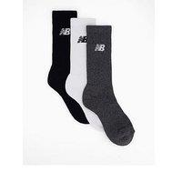 New Balance Unisex Everyday Crew 3 Pack Socks - White/Grey/Black