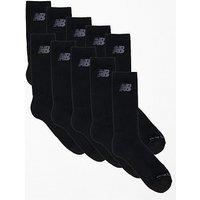 New Balance Unisex Performance Poly Cushion Crew 10 Pack - Black