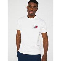 Tommy Jeans Regular Fit Flag Graphic Back Print T-Shirt - White
