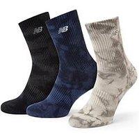 New Balance Unisex Embroidery Logo 3 Pack Midcalf Socks - Multi