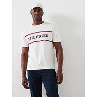 Tommy Hilfiger Americana Colourblock Logo T-Shirt - Off White