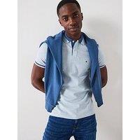 Tommy Hilfiger Contrast Collar Block Regular Fit Polo Shirt - Light Blue