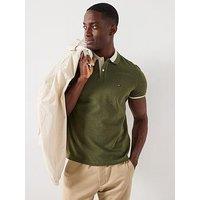 Tommy Hilfiger Contrast Collar Block Regular Fit Polo Shirt - Moss Green