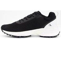 Calvin Klein Hike Runner Tech Knit Trainers - Black/White