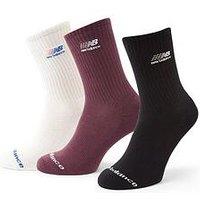 New Balance Unisex Embroidery Logo 3 Pack Midcalf Socks - Multi