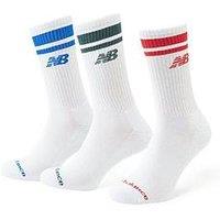 New Balance Unisex Everyday Stripe Midcalf Socks 3 Pack - Multi