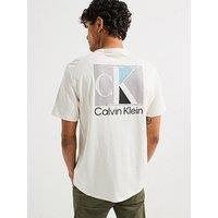 Calvin Klein 30S Back Print Logo T-Shirt - Off White