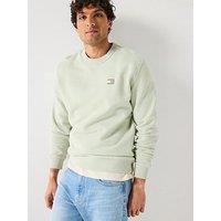 Tommy Jeans Regular Fit Badge Crew Sweatshirt - Light Green