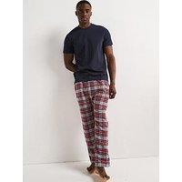 Very Man Pure Cotton Checked Trouser Pyjama Set - Red