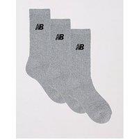 New Balance Unisex Everyday Crew 3 Pack Socks - Grey