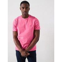 Tommy Hilfiger Regular Fit Essential Flag Logo T-Shirt - Salmon
