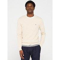 Tommy Hilfiger Essential Structure Crew Neck Knitted Jumper - Off White
