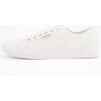 Calvin Klein Essential Vulcanised Canvas Trainers - White