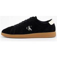 Calvin Klein Suede Low Profile Cupsole Gumsole Trainers - Black