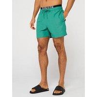 Calvin Klein Medium Double Waistband Swimshorts - Green