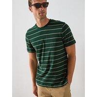 Very Man Striped Crew Neck Tee - Green
