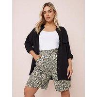 Yours Curve Linen Bermuda Short
