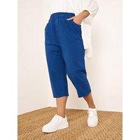 Yours Curve Cool Cotton Crop Trouser