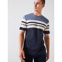 Very Man Pure Cotton Interlock Yarn Dye T-Shirt - Navy