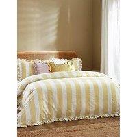 Wylder Birdie Stripe Duvet Cover Set In Yellow