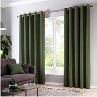 Fusion Sorbonne 100% Cotton Plain Dye Lined Eyelet Curtains