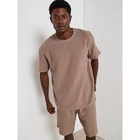 Very Man Heavyweight Ribbed T-Shirt - Beige