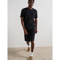 Very Man Pure Cotton Ribbed T-Shirt - Black