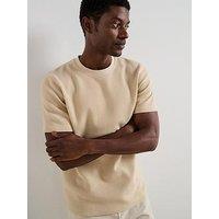 Very Man Pure Cotton Ribbed T-Shirt - Stone