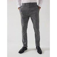 Very Man Slim Fit Textured Suit Trousers - Grey