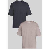 Very Man 2 Pack Heavyweight Relaxed Fit T-Shirt - Multi