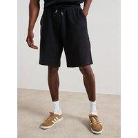 Very Man Pure Cotton Ribbed Shorts - Black