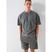 Very Man Washed Heavyweight T-Shirt - Charcoal