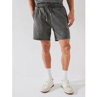 Very Man Washed Sweat Short - Charcoal